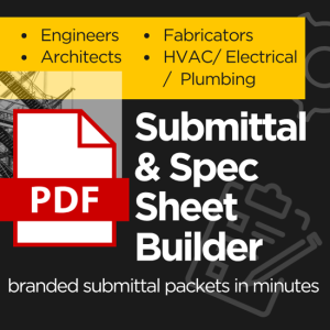 Submittal & Spec Sheet Builder Pro- Single Site